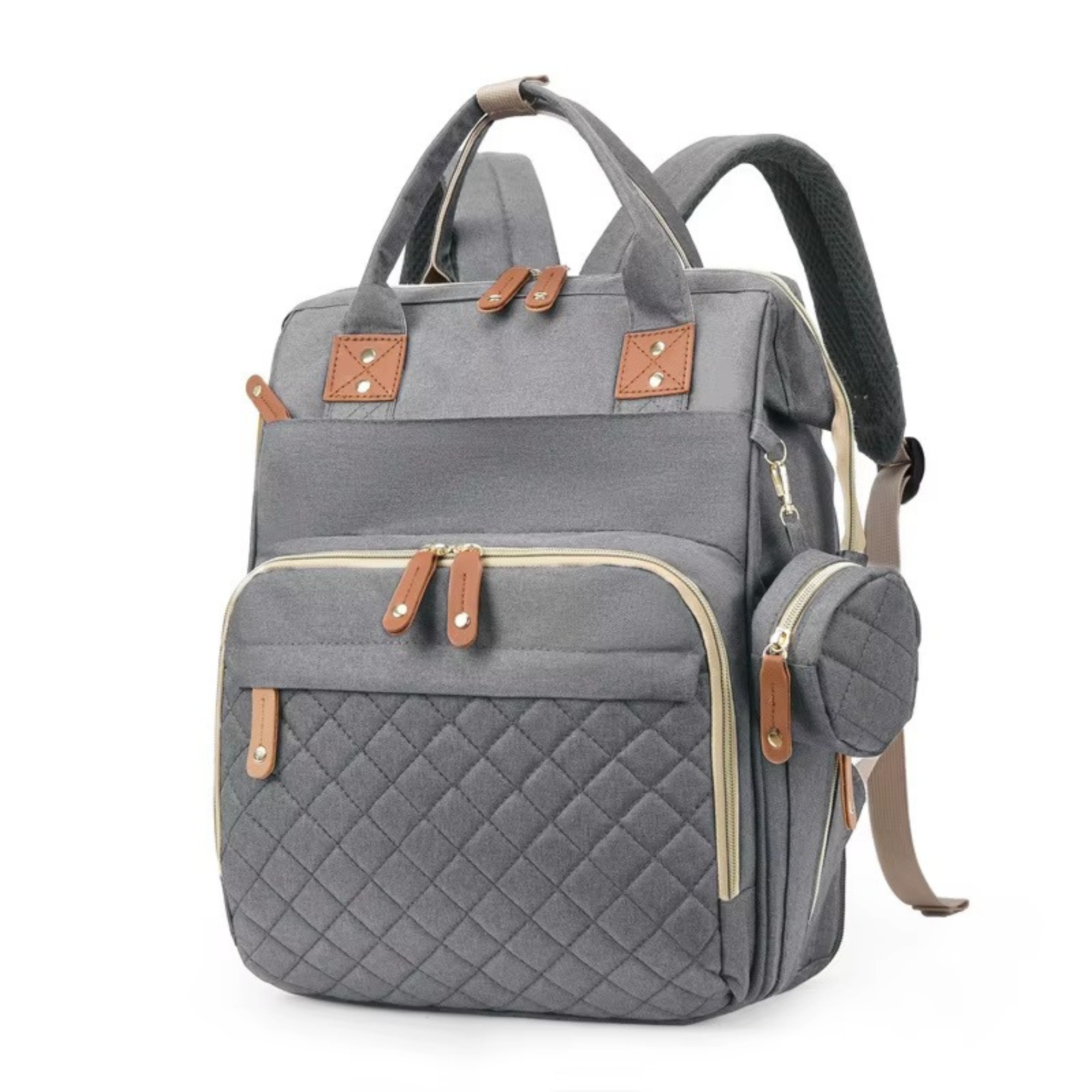 Bebeğimle® | Katlanabilir Beşik Özellikli Akıllı Bebek Bakım Sırt Çantası